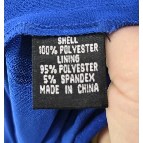 Adrianna Papell Dress Womens 12 Blue Floral Tired Layered Ruffle Sleeveless - Picture 9 of 10